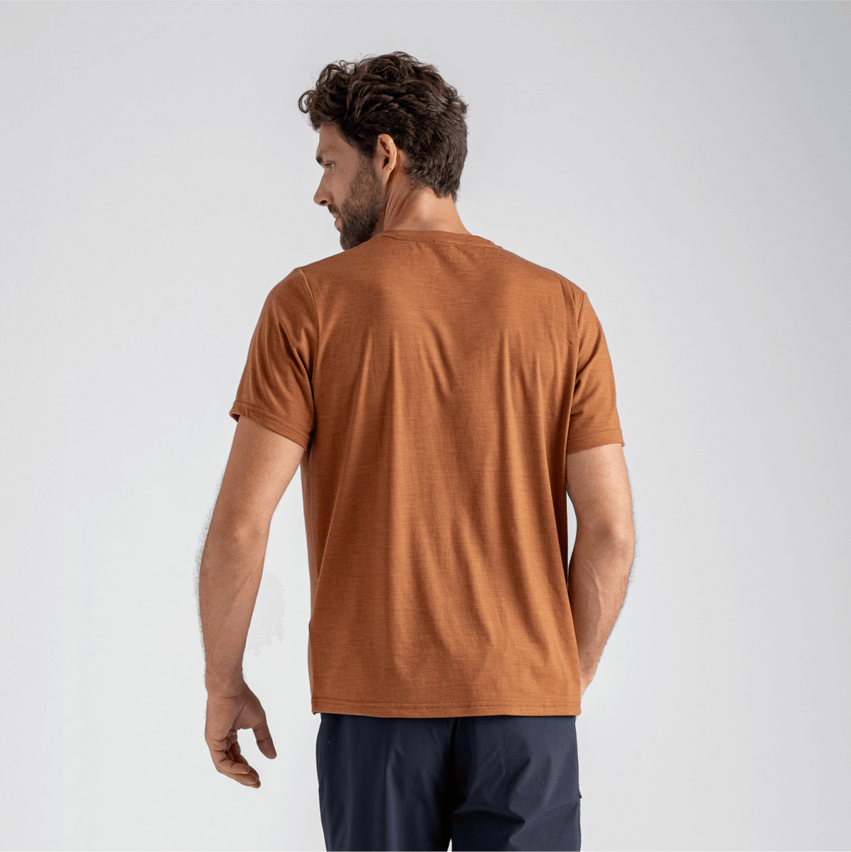 Kora Men's Merino T-shirt — Black Olive