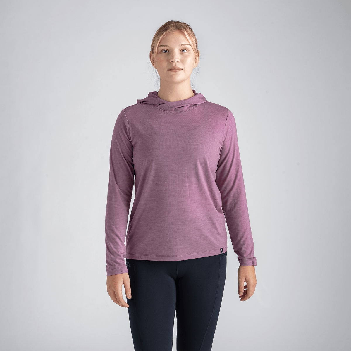 Kora Women's Merino Hoodie, boja Grey Navy