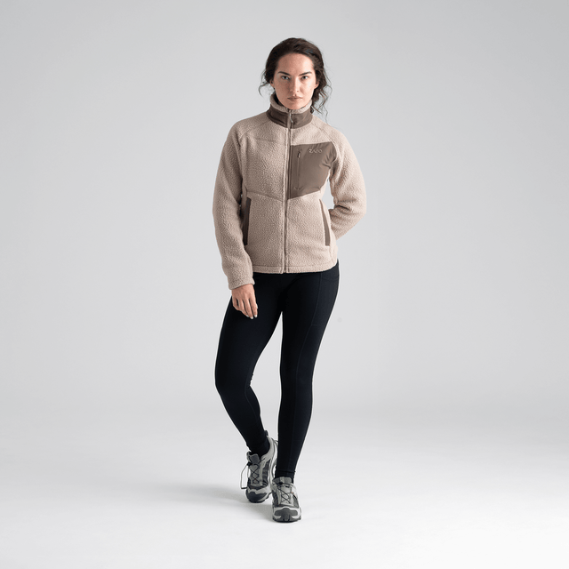 Palpo Women's Pile Fleece Jacket — Cocoa Brown
