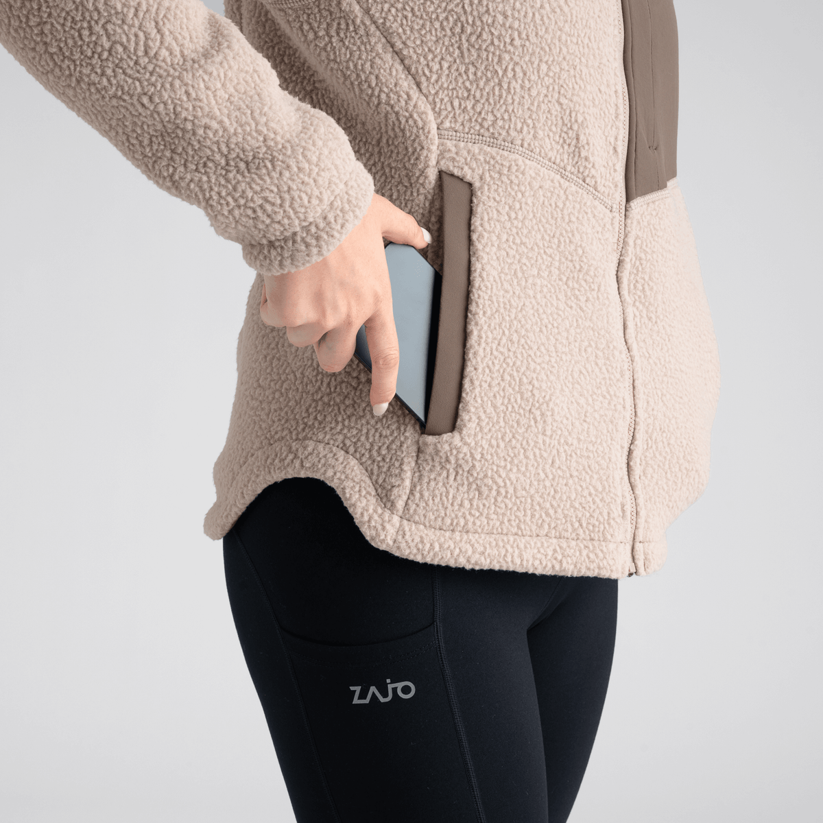 Palpo Women's Pile Fleece Jacket — Iced Mauve