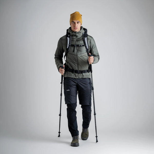 Spiro Men's Insulated Hybrid Jacket — Black