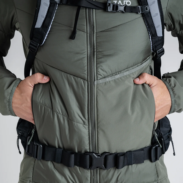 Spiro Men's Insulated Hybrid Jacket — Grey Navy