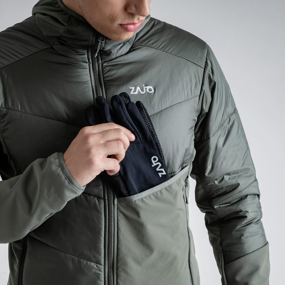 Spiro Men's Insulated Hybrid Jacket — Grey Navy