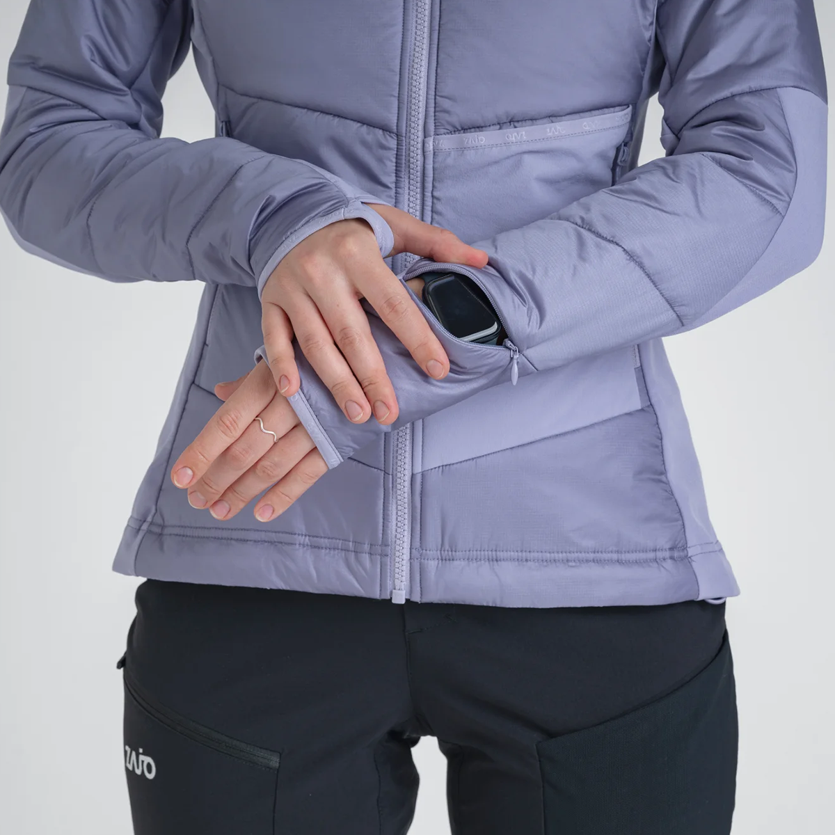 Spiro Women's Insulated Hybrid Jacket — Dove Grey