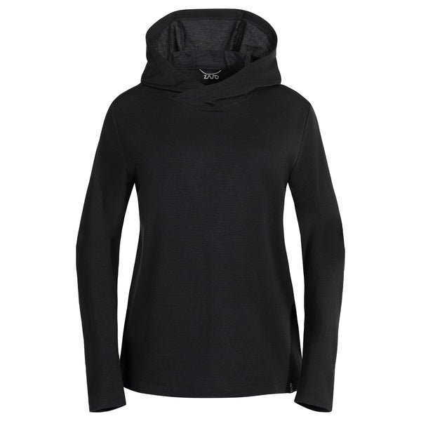Kora Women's Merino Hoodie, boja Black
