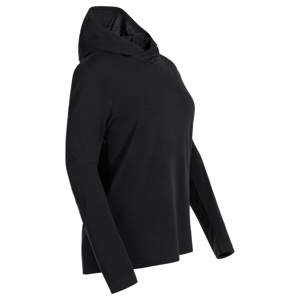 Kora Women's Merino Hoodie, boja Black