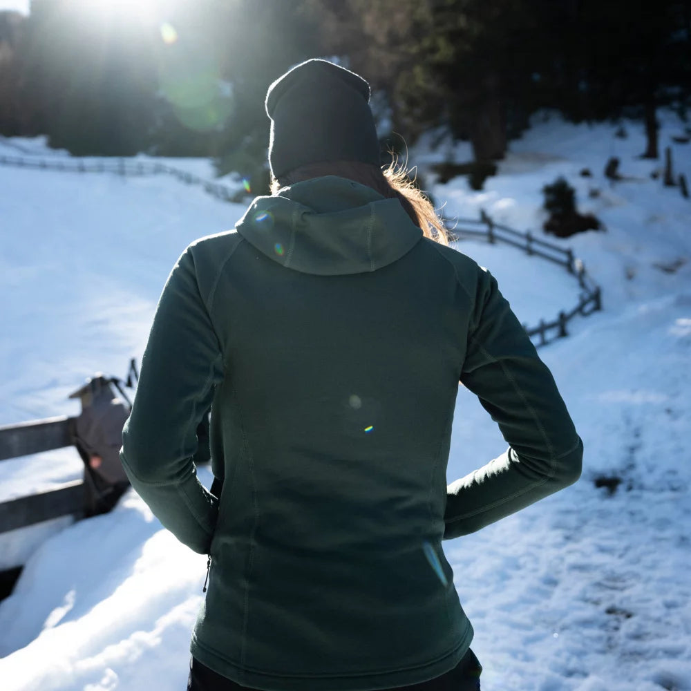 Amiko Women's Fleece Hooded Jacket — Harbor Blue
