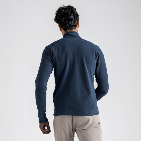 Auro Men's Fleece Zip Top — Dark Navy
