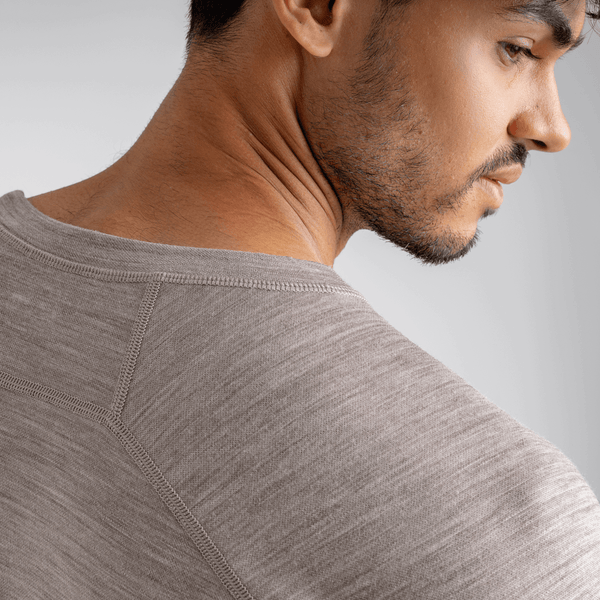 Hejma Men's Merino Longsleeve, boja Taupe Beige