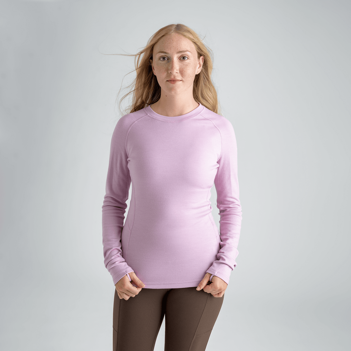 Hejma Women's Merino Longsleeve, boja Grape Mauve