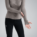 Hejma Women's Merino Zip Top, boja Beige