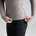 Hejma Women's Merino Zip Top, boja Beige