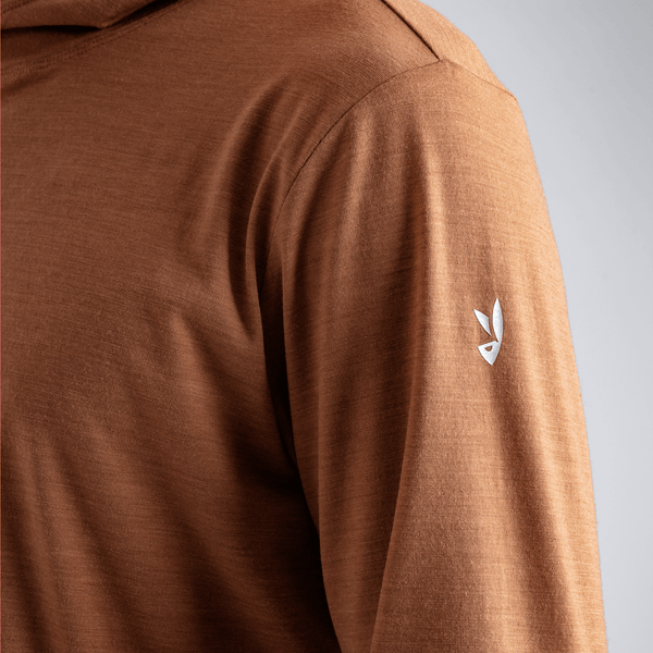 Kora Men's Merino Hoodie, boja Decadent Red