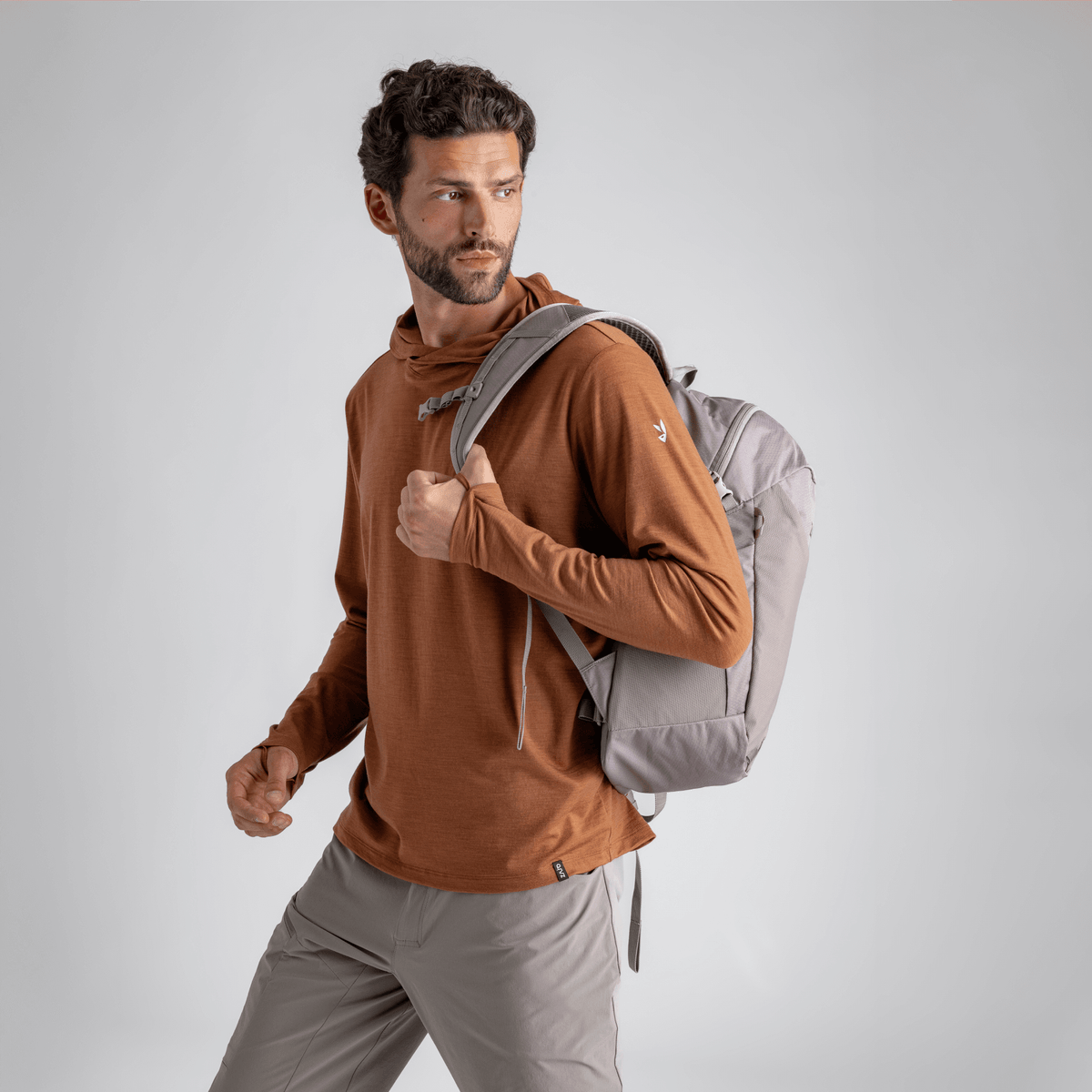 Kora Men's Merino Hoodie, boja Black Olive