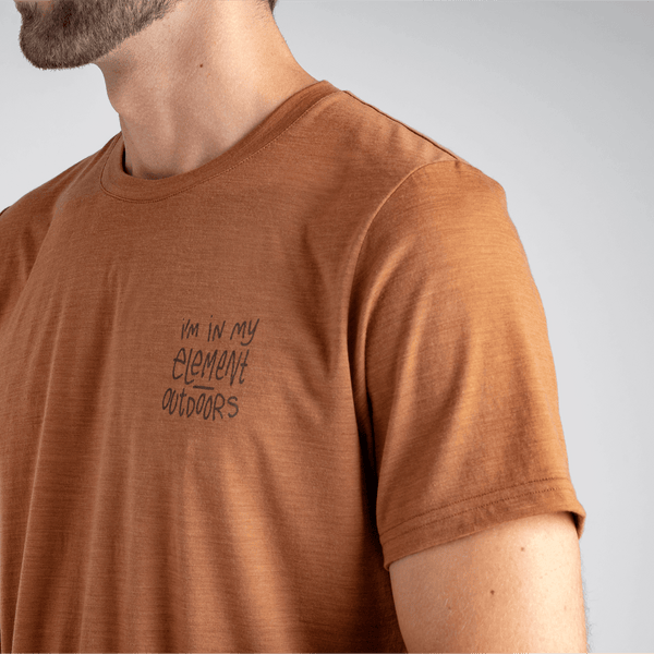Kora Men's Merino T-shirt — Black Element