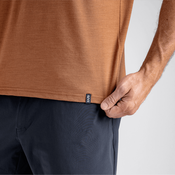 Kora Men's Merino T-shirt — Grey Navy