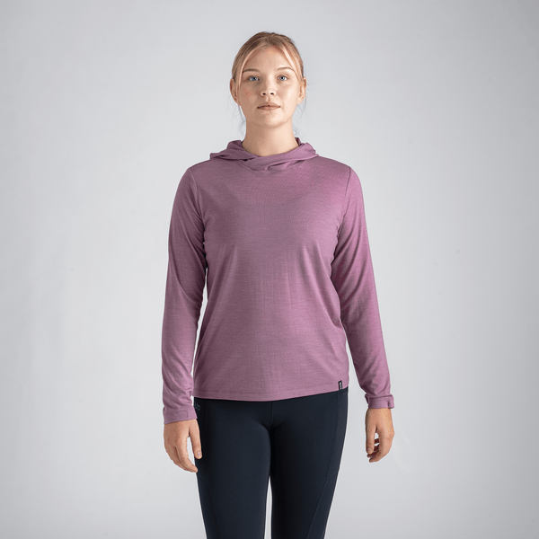 Kora Women's Merino Hoodie, boja Grey Navy
