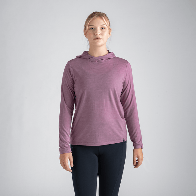 Kora Women's Merino Hoodie, boja Iced Mauve