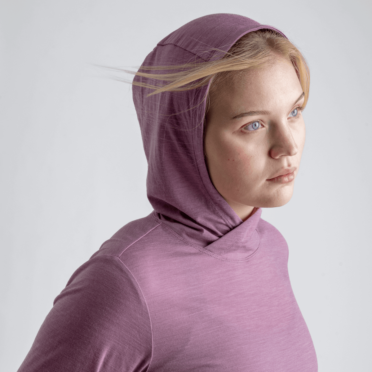 Kora Women's Merino Hoodie, boja Grey Navy