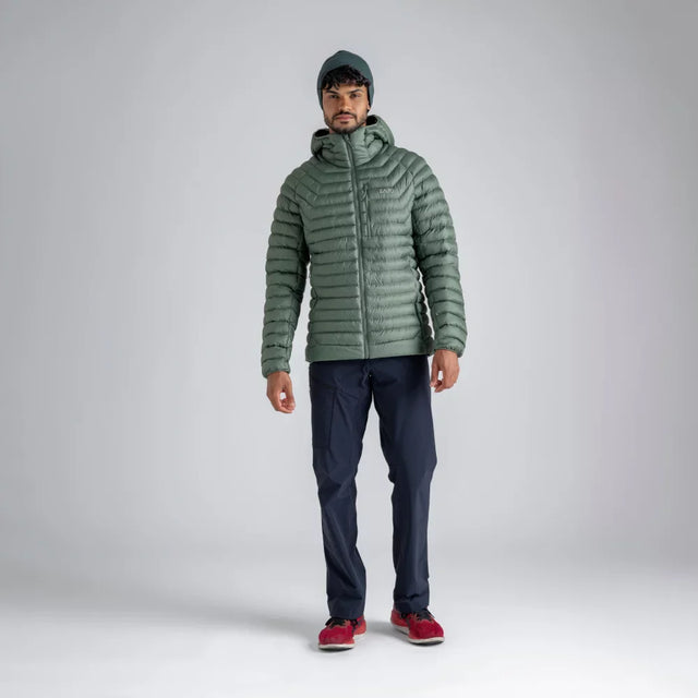 Nubaro Men's Insulated Hooded Jacket — Thyme Green
