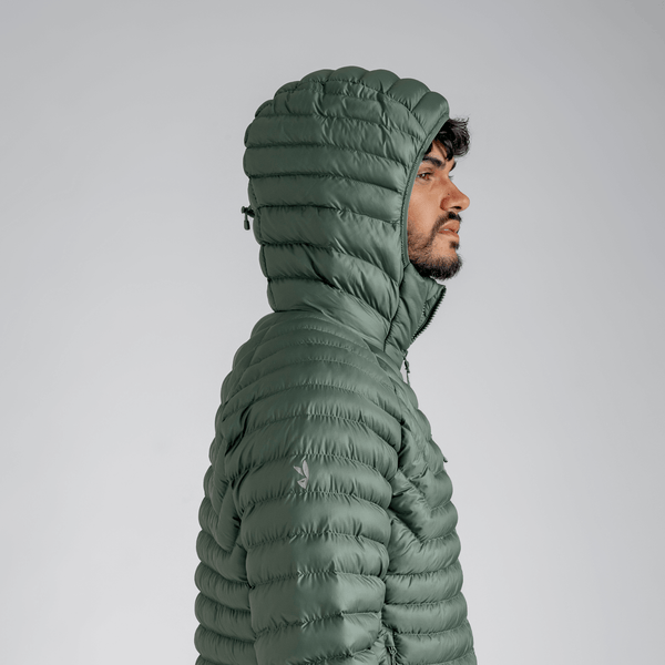 Nubaro Men's Insulated Hooded Jacket — Navy