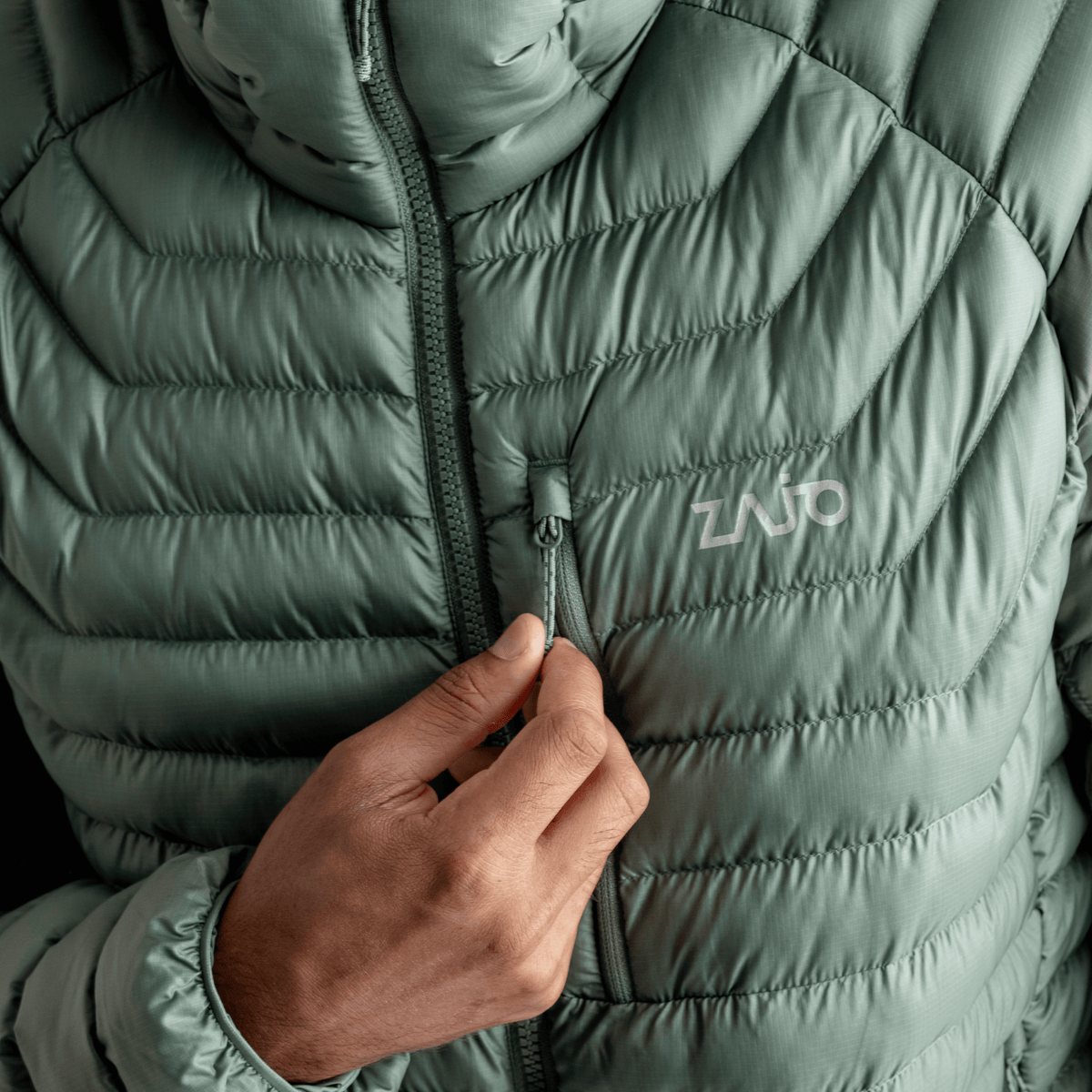 Nubaro Men's Insulated Hooded Jacket — Beige