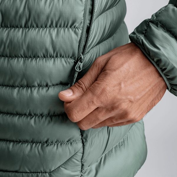 Nubaro Men's Insulated Hooded Jacket — Navy