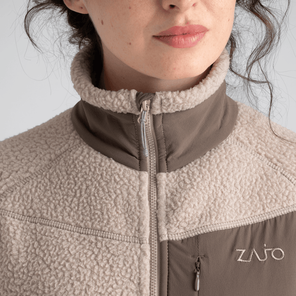 Palpo Women's Pile Fleece Jacket — Cocoa Brown