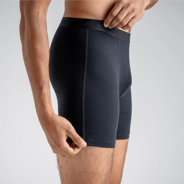 Senti Men's Merino Boxer Briefs Long, boja Thyme Green