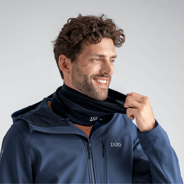 Senti Merino Neckwarmer — Dark Navy