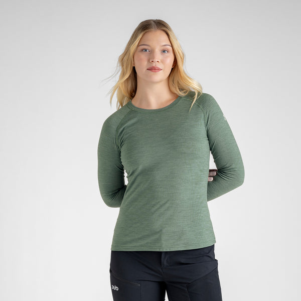 Senti Women's Merino Longsleeve, boja Decadent Red